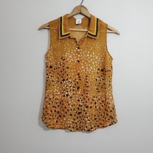 Cabi Cheers Sheer Button Down Tank Top